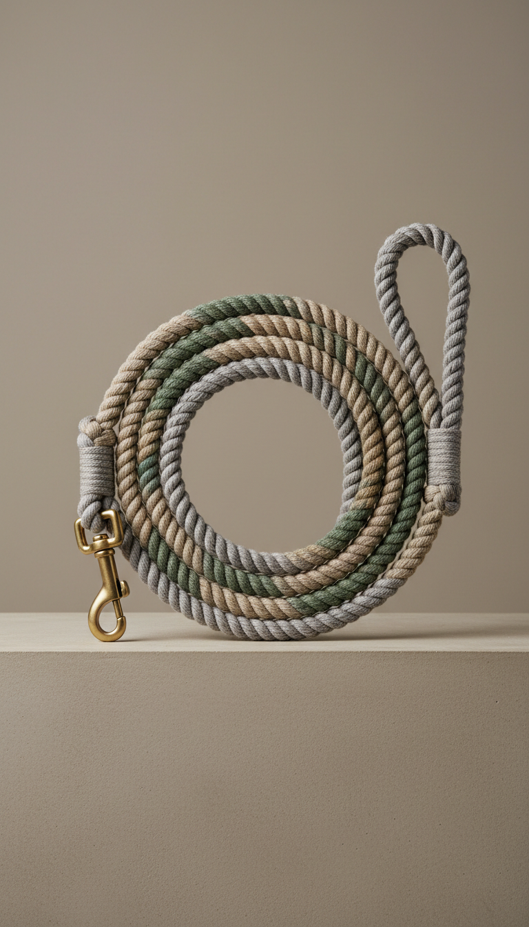 Hand-Woven Sage Green Leash